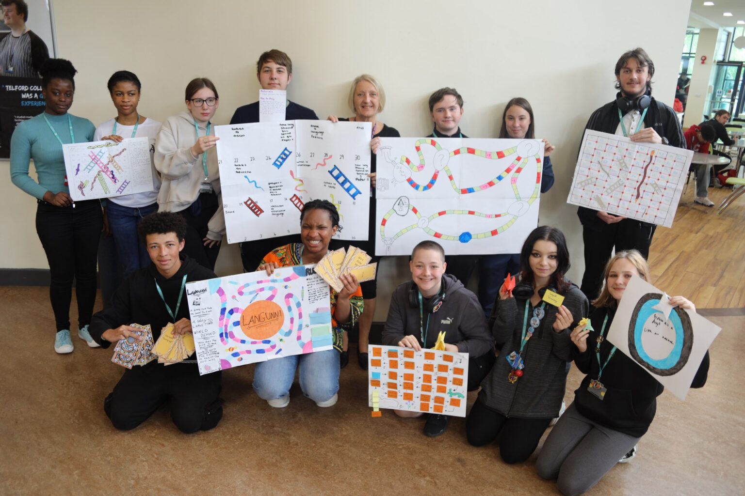 Students create board games to help with exam revision Telford College