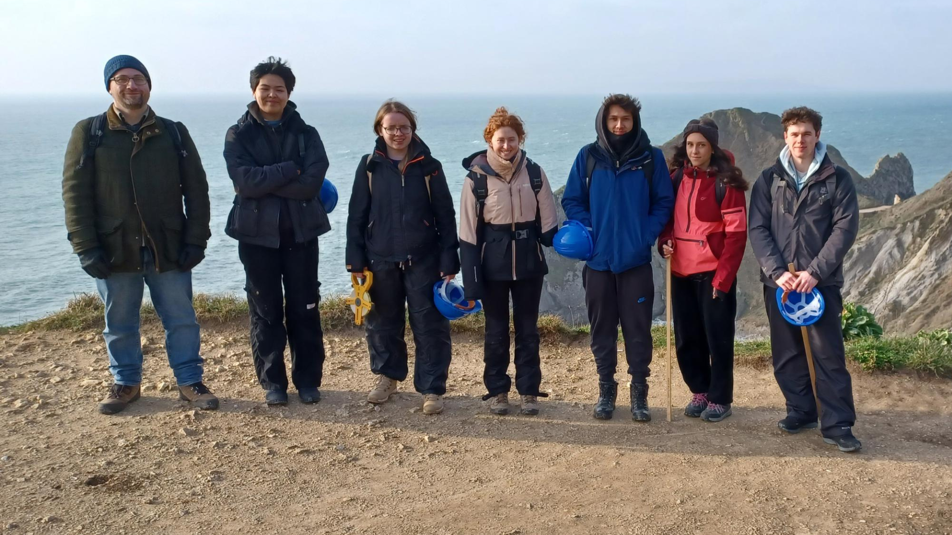 Geology students from Telford College at the Jurassic coast