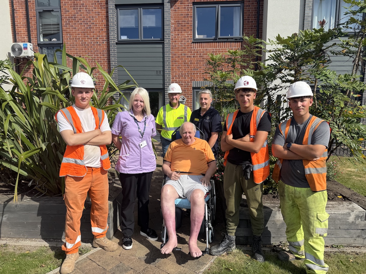McPhillips apprentices boost green spaces at Telford care home