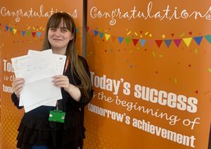 Amber Norton, who got an A star in sociology